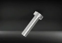 Slotted Head Screw – Classic 3D Fastener Model
