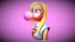 SUPER GIRL GUM #StylizedBustChallenge.