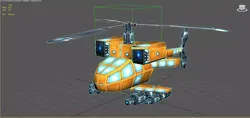 The future helicopter Low-poly 3D model