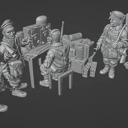 28mm German Fallschirmjager Headquarter