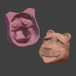 Beach Bear Mask Mold For Animatronic Mechs Accurate