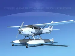 Cessna 182 Skylane Seaplane V05 3D model
