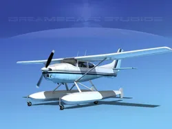 Cessna 182 Skylane Seaplane V15 3D model