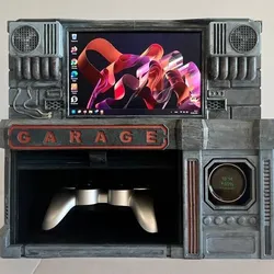 Cyberpunk/Steampunk Modular Docking Station for Steam Deck or other device – with Smart Watch Charging Bay