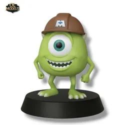 Mike Wazowski Chibi Figure Monsters Inc 3D Model