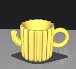 Polymer cactus mug