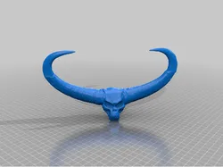 Skull with huge horns