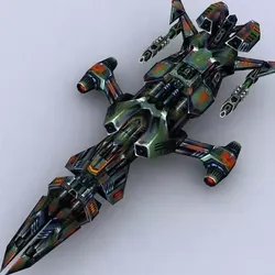 3DRT - Sci-Fi Fighters Fleet - Fighter 10 Low-poly 3D model