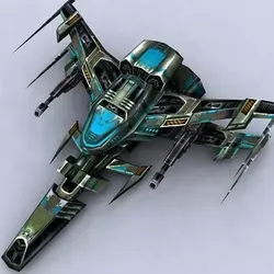 3DRT - Sci-Fi Fighters Fleet  - Fighter 13 Low-poly 3D model