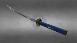 Blue and Gold Bamboo Katana