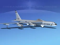 Boeing B-52C Stratofortress V02 3D model