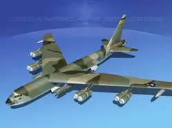 Boeing B-52D Stratofortress V02 3D model