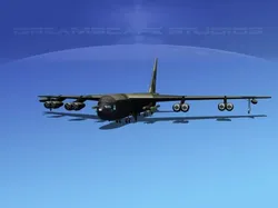 Boeing B-52D Stratofortress V03 3D model