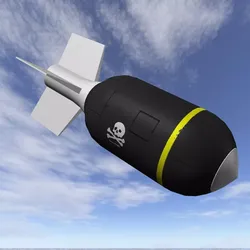 Bomb Jolly Roger scheme Low-poly 3D model