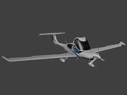 Diamond DA40 Low-poly 3D model