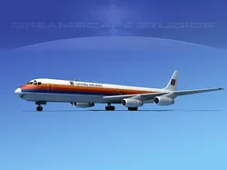 Douglas DC-8-63F United Cargo 3D model