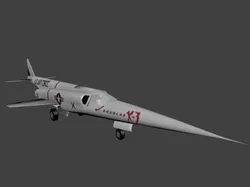 Douglas X 3 Stiletto Low-poly 3D model