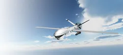 Drone unmanned aerial vehicle Low-poly 3D model