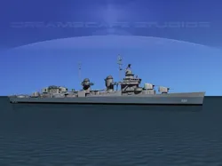 Fletcher Class Destroyer DD-661 USS Kidd 3D model