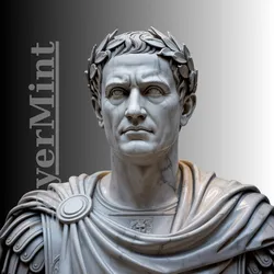 Julius Caesar Bust – Highly Detailed Ancient Roman Sculpture STL File for 3D Printing