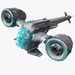 light fighter blue 3D model