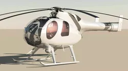 MD-500 Model 369D NOTAR Helicopter 3D model