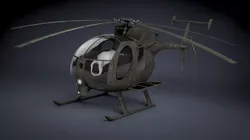 MH-6 Little Bird SOAR Transport Low-poly 3D model