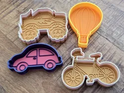 Monster Truck Bike Car Balloon Sand Fill Sensory - Free 3D Print Model