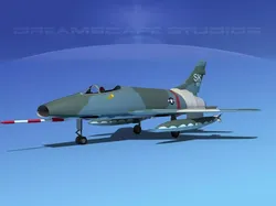 North American F-100D Super Sabre V02 USAF 3D model