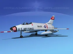 North American F-100D Super Sabre V06 USAF 3D model