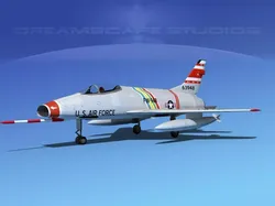 North American F-100D Super Sabre V12 USAF 3D model