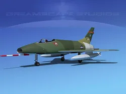 North American F-100E  Super Sabre MoNG 3D model