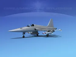 Northrop F-5E Tiger Bare Metal 3D model