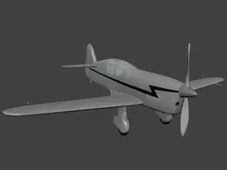 Percival Mew Gull Low-poly 3D model
