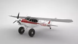 Piper Super Cub Bushplane Low-poly 3D model