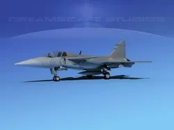 SAAB S39 Gripen Fighter V05 3D model
