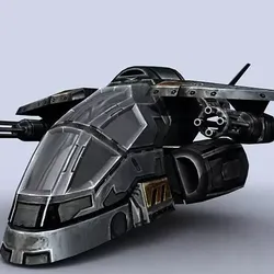 Sci-Fi gunships pack Low-poly 3D model