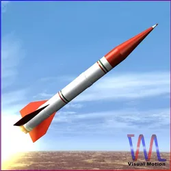 Shahin II Rocket Low-poly 3D model