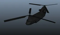 TransportCopter chinook helicopter - chinook helicopter Low-poly 3D model