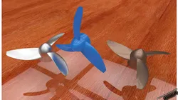 a propeller three propellers 3D model