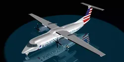 American Airlines  dash 8-300 3D model