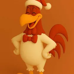 Christmas keychain or pendant Foghorn Leghorn stl