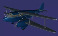 de Havilland DH 89 Dragon Rapide Low-poly 3D model