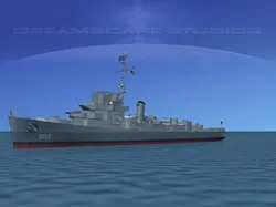 Destroyer Escort DE-203 USS Thomason 3D model