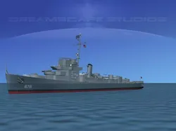 Destroyer Escort DE-676 USS Schmidt 3D model