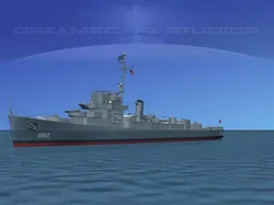 Destroyer Escort DE-682 USS Underhill 3D model