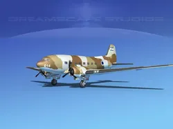 Douglas C-47 Dakota IADF 3D model