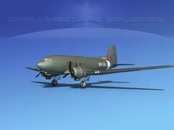 Douglas C-47 Dakota RAAF 3D model