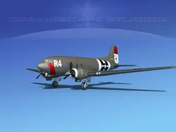 Douglas C-47 Dakota USAAF V3 3D model