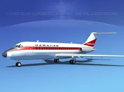 Douglas DC-9-20 Hawaiian 3D model